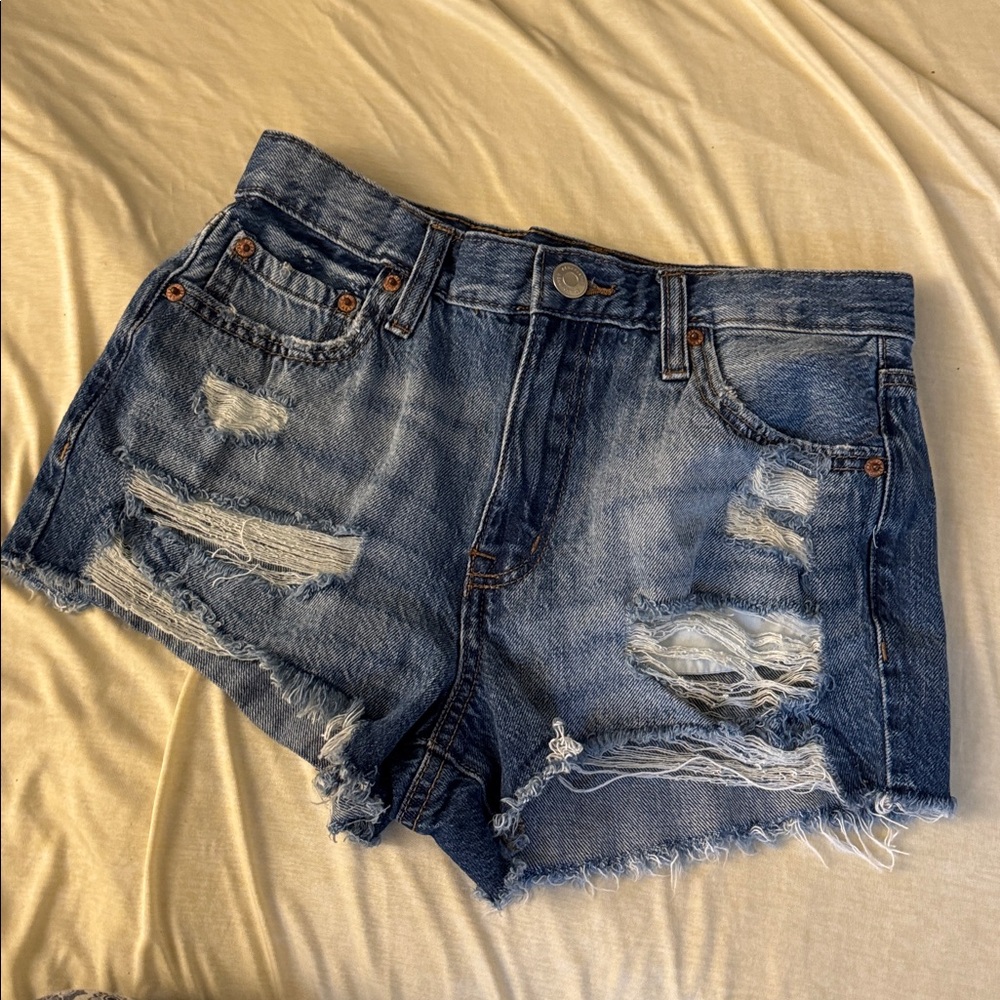 Aeropostale Vintage High Rise Shorty Jean Shorts Size 0
